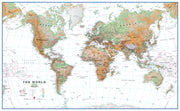 WM00914_H_CANRL - World Wall Map Physical White Ocean