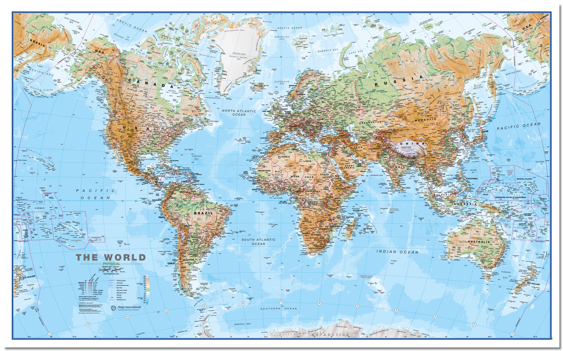 WM00912_L_LMBRD - Topographic Map of the World