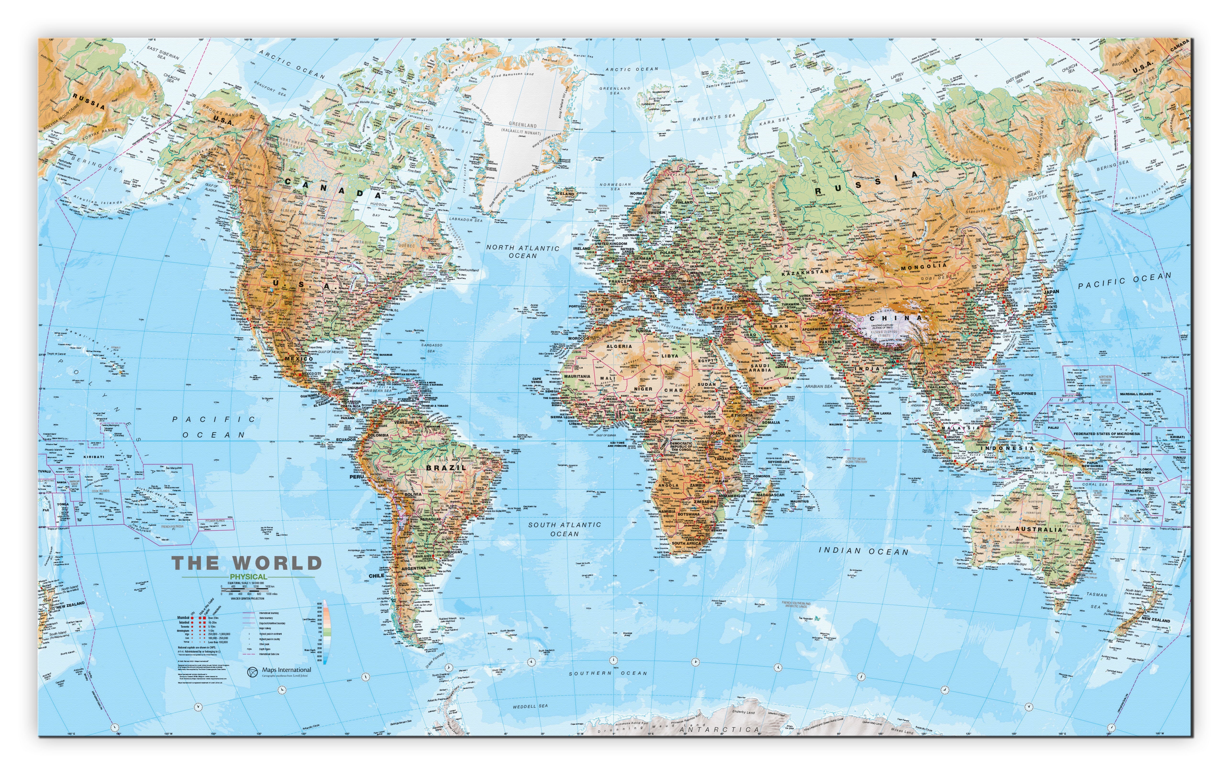 WM00912_L_CANVA - Topographic Map of the World