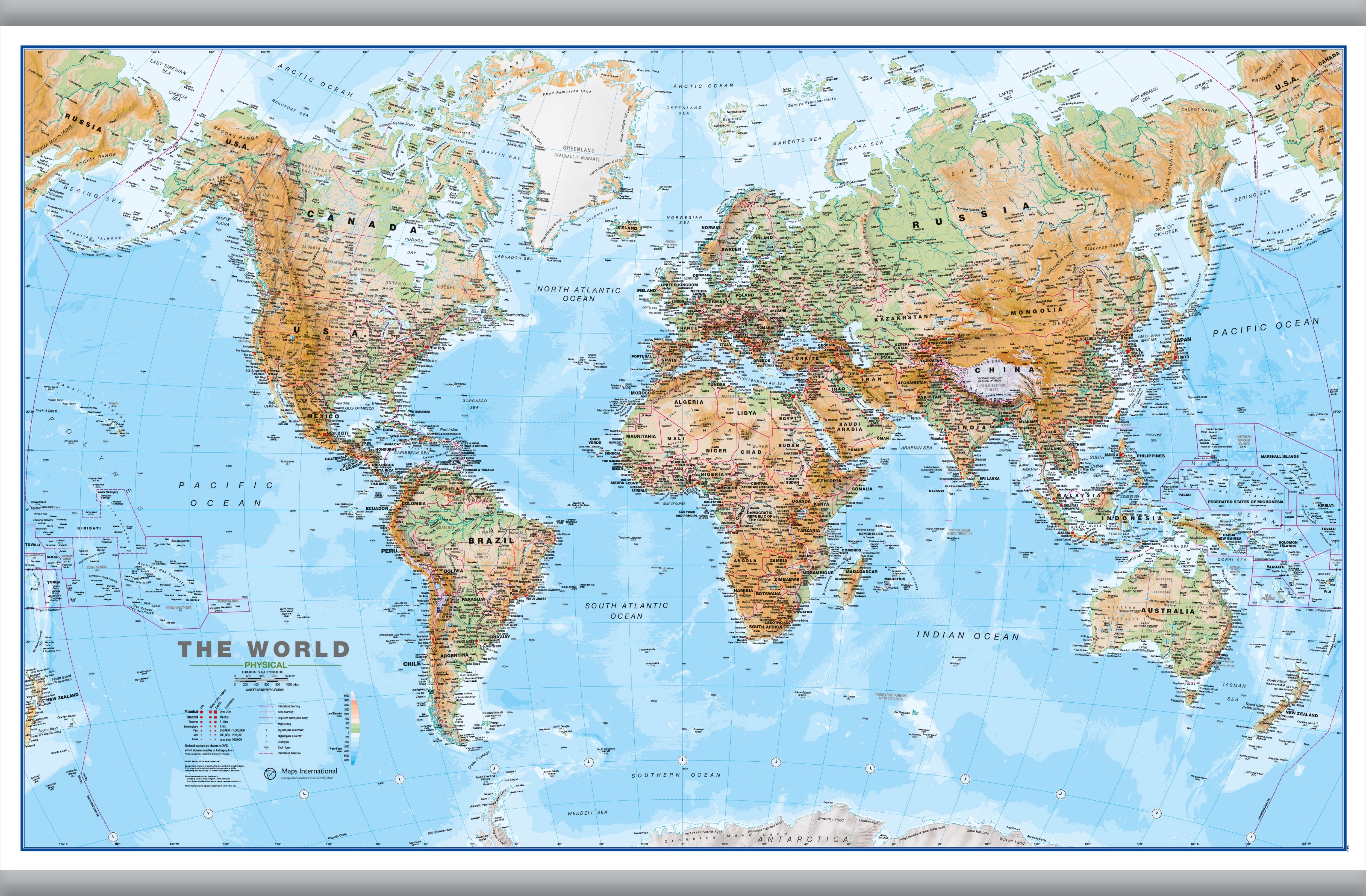 WM00912_H_LAMHB - Topographic Map of the World