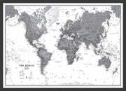 WM01642_M_BWBLA - World Wall Map Political Black & White