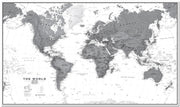 WM01642_L_LMBRD - World Wall Map Political Black & White