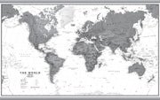 WM01642_H_LAMHB - World Wall Map Political Black & White