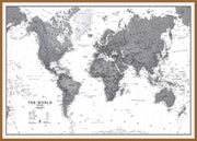 WM01642_L_LBWTE - World Wall Map Political Black & White