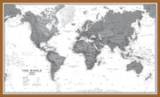WM01642_L_WDTEA - World Wall Map Political Black & White