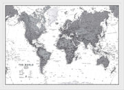WM01642_M_BWWHI - World Wall Map Political Black & White