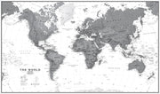 WM01642_M_PAPER - World Wall Map Political Black & White