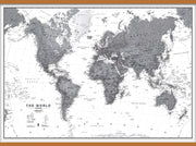 WM01642_H_CWDHB - World Wall Map Political Black & White