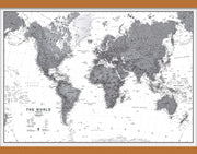 WM01642_M_CWDHB - World Wall Map Political Black & White