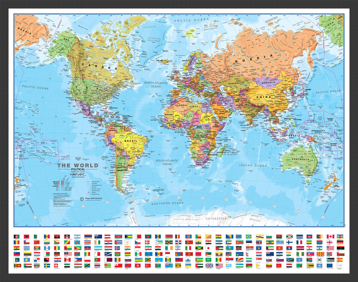 WM00002_S_WDBLA - Political World Map with country flags
