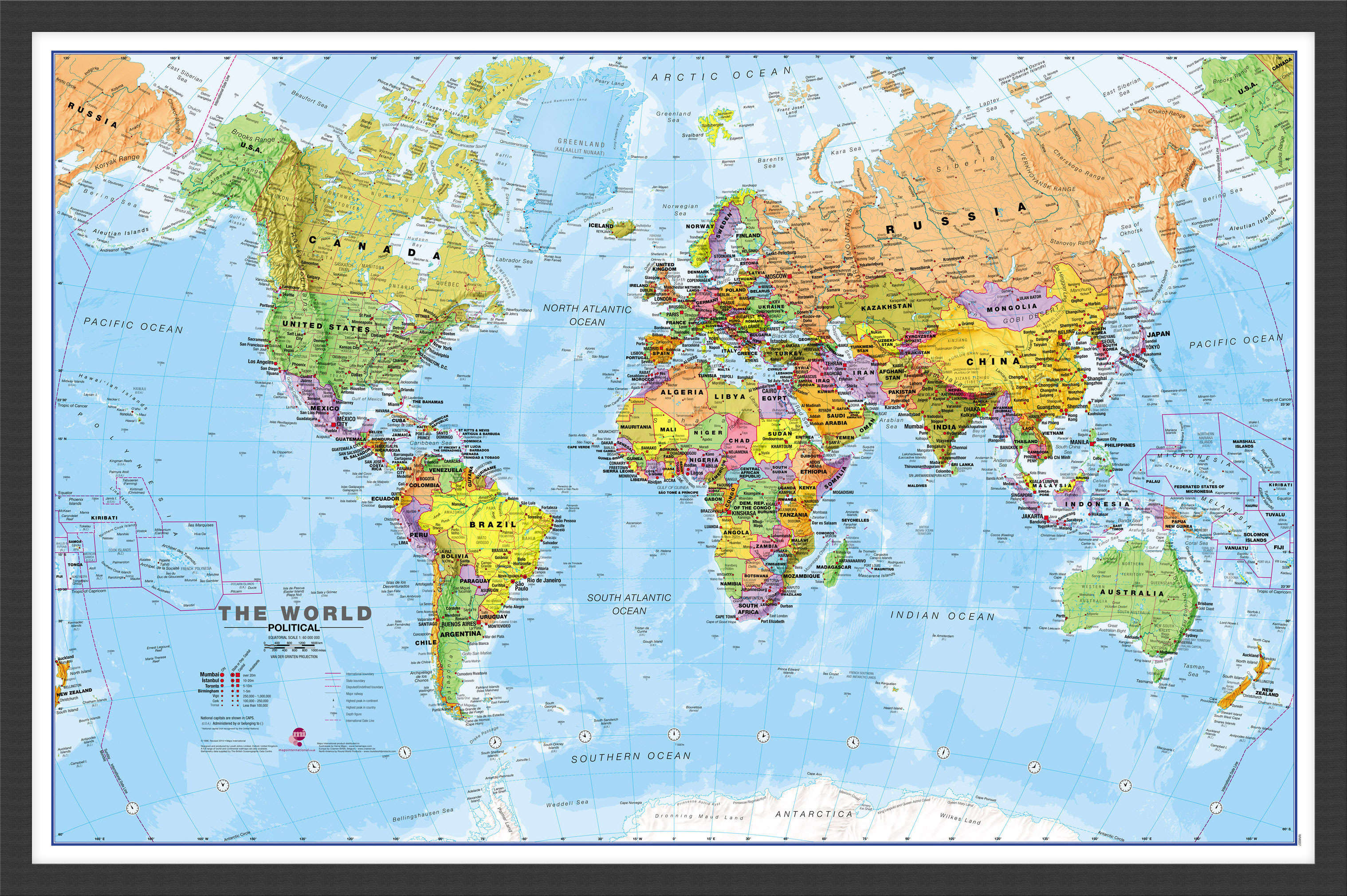 WM00001_S_WDBLA - World Political Map