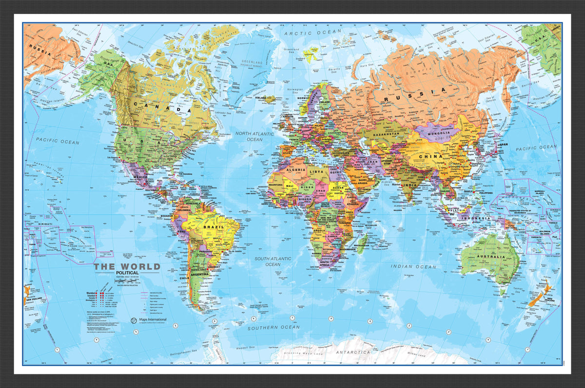 WM00001_S_WDBLA - World Political Map