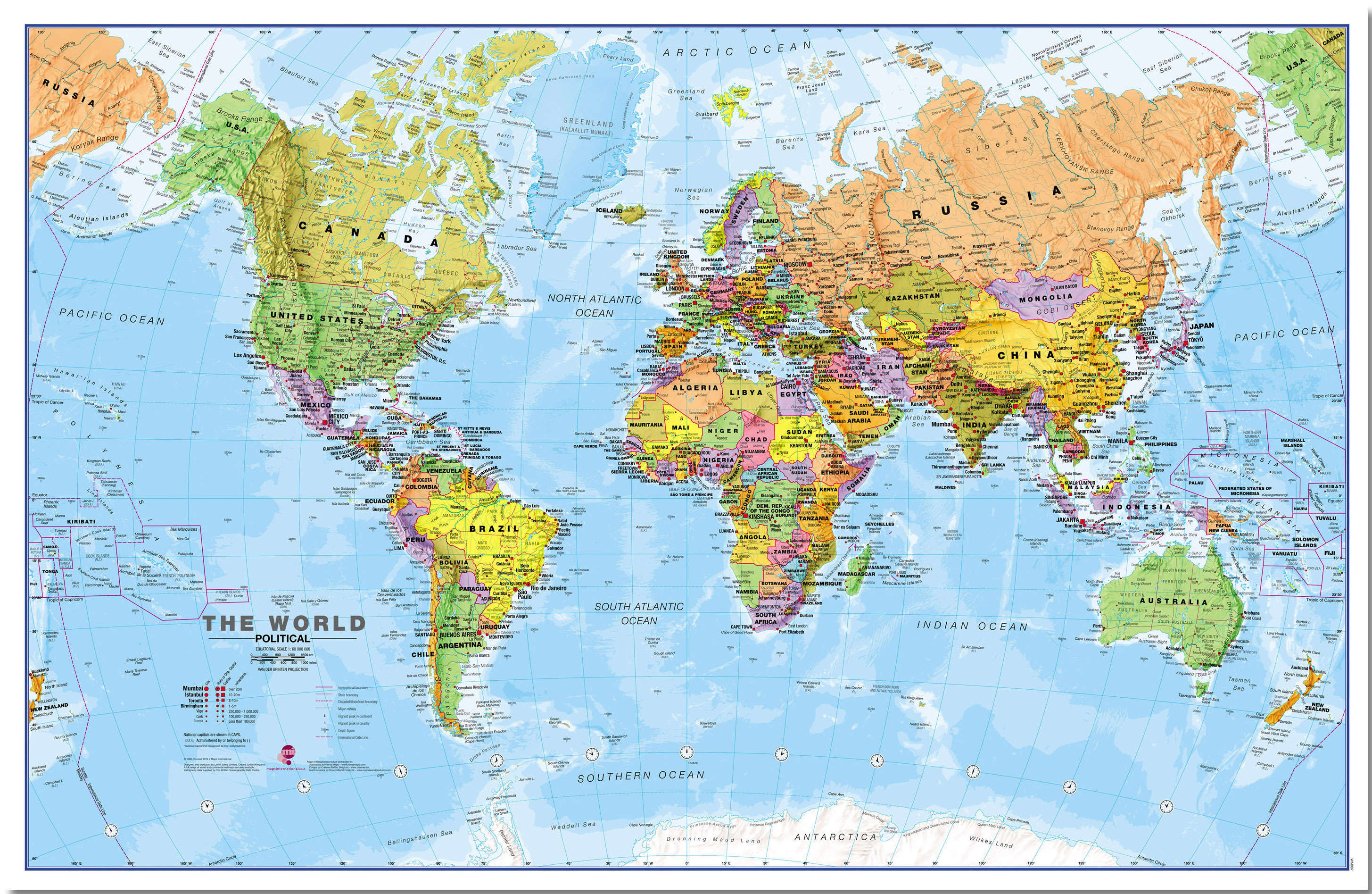 WM00001_S_PNBRD - World Political Map
