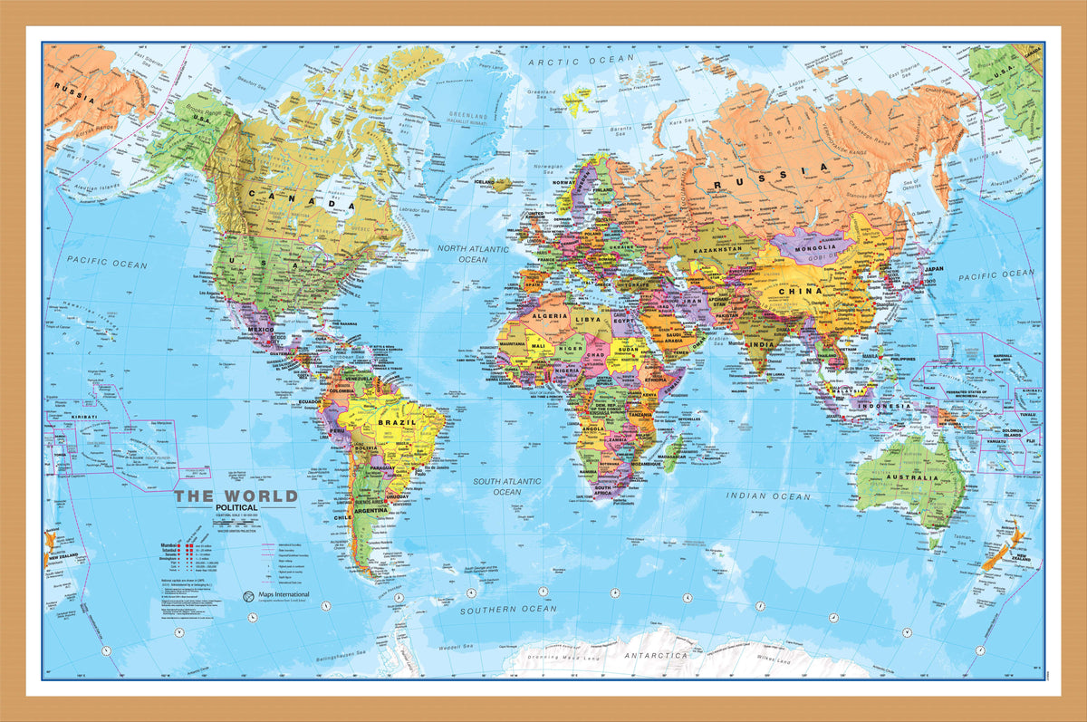 WM00001_S_BWOAK - World Political Map