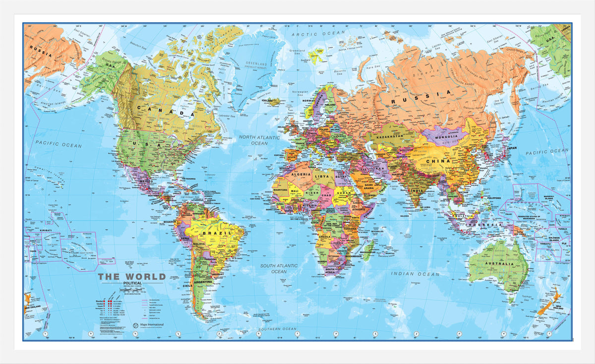 WM00001_M_BWWHI - World Political Map