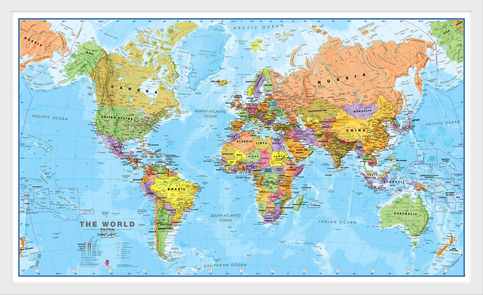 WM00001_M_BWWHI - World Political Map
