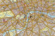 Medium A-Z Canvas London Street Map (Rolled Canvas - No Frame)