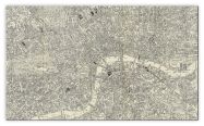 Huge A-Z Historical Canvas Map Central London (Canvas)