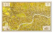 Huge A-Z Pictorial Canvas Map Central London 1938 (Canvas)