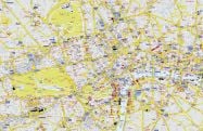 Medium A-Z Visitors' Map London (Rolled Canvas - No Frame)