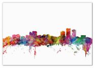 Extra Small Anchorage Watercolour Skyline (Canvas)