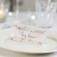 Antique World Map Wedding Place Cards (Pack of 10)