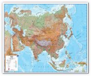 Large Asia Wall Map Physical (Canvas)