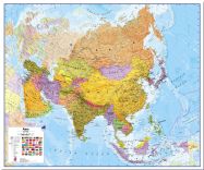 Large Asia Wall Map Political (Pinboard)