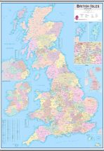 Huge British Isles Administrative Map (Hanging bars)