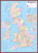 British Isles Sales and Marketing Map 1175X875MM Laminated Front 