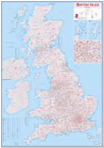 Huge British Isles Postcode Map (Pinboard)
