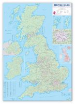 Large British Isles Sales and Marketing Map (Canvas)