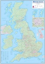 Huge British Isles Sales and Marketing Map (Laminated)