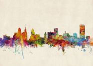 Buffalo New York Watercolour Skyline