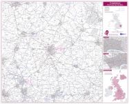 Cambridge Postcode Sector Map (Laminated)