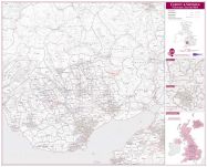 Cardiff and Swansea Postcode Sector Map (Paper)