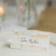 Classic World Map Wedding Place Cards (Pack of 10)
