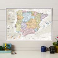 Spain and Portugal Classic Wall Map
