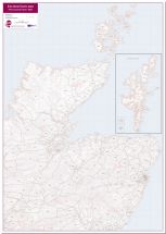 East Scotland (incl. Orkney and Shetlands) Postcode District Map (Pinboard)