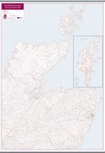 East Scotland (incl. Orkney and Shetlands) Postcode District Map (Hanging bars)
