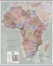 Large Executive Africa political Wall Map (Hanging bars)