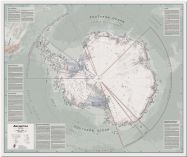 Huge Executive Antarctica Wall Map Political (Pinboard)