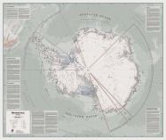 Huge Executive Antarctica Wall Map Political (Magnetic board and frame)