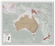 Large Executive Australasia Wall Map Political (Canvas)