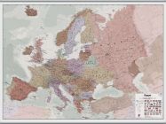 Large Executive Europe Wall Map Political (Rolled Canvas with Hanging Bars)