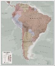 Huge Executive South America Wall Map Political (Pinboard)