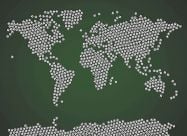 Football Balls Map of the World