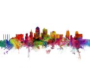 Kansas City Watercolour Skyline