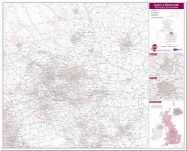 Leeds and Bradford Postcode Sector Map (Pinboard)
