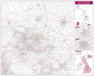 Leeds and Bradford Postcode Sector Map (Paper)